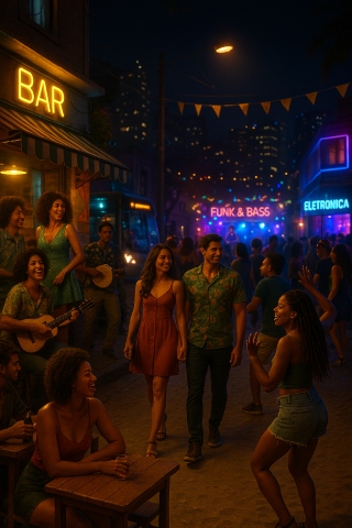 A magia da noite do Brasil